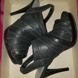 Black Peep Toe Heels